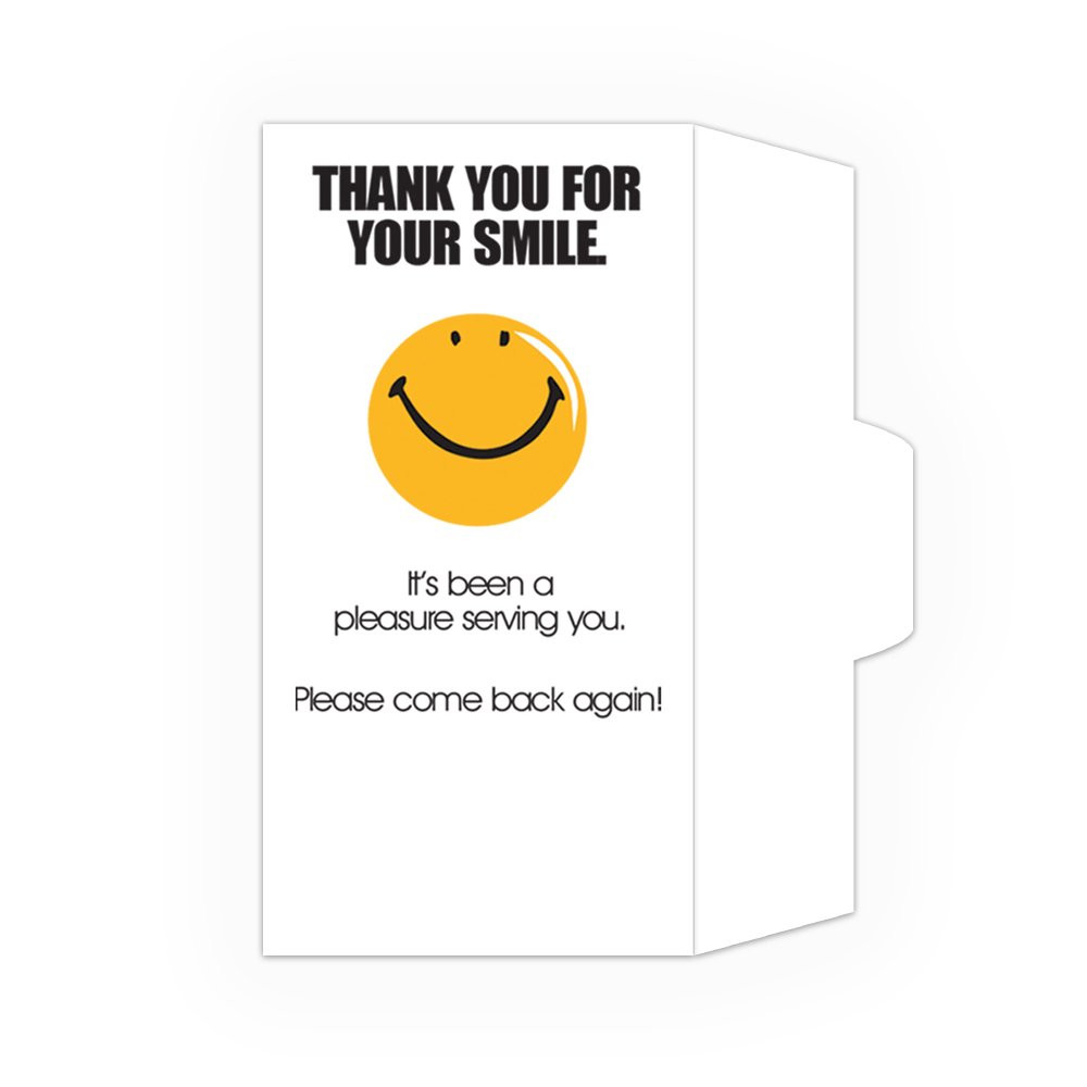 Thank You - Smiley Face - Add a 1-Color Logo - Drive Up Envelopes (500/Box)