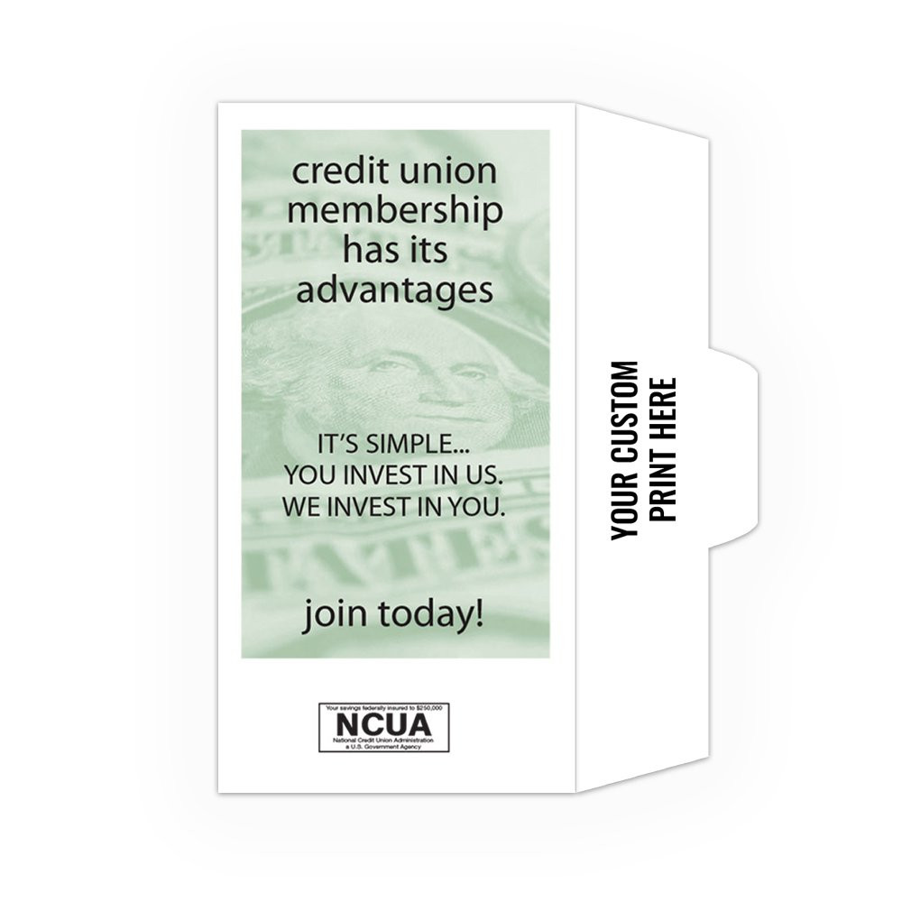 CU Membership - Money - Add a 1-Color Logo - Drive Up Envelopes (500/Box) - Custom Imprint