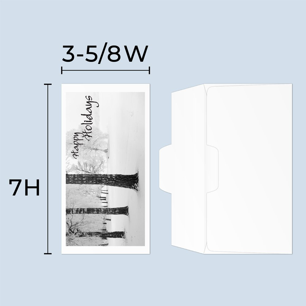 Drive up envelope size chart: 3-5/8 inch wide and 7 inch high; open side cash envelope