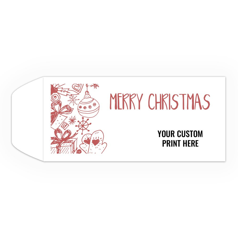 Merry Christmas - Doodle - 1-Color Open End w/1-Color Imprint