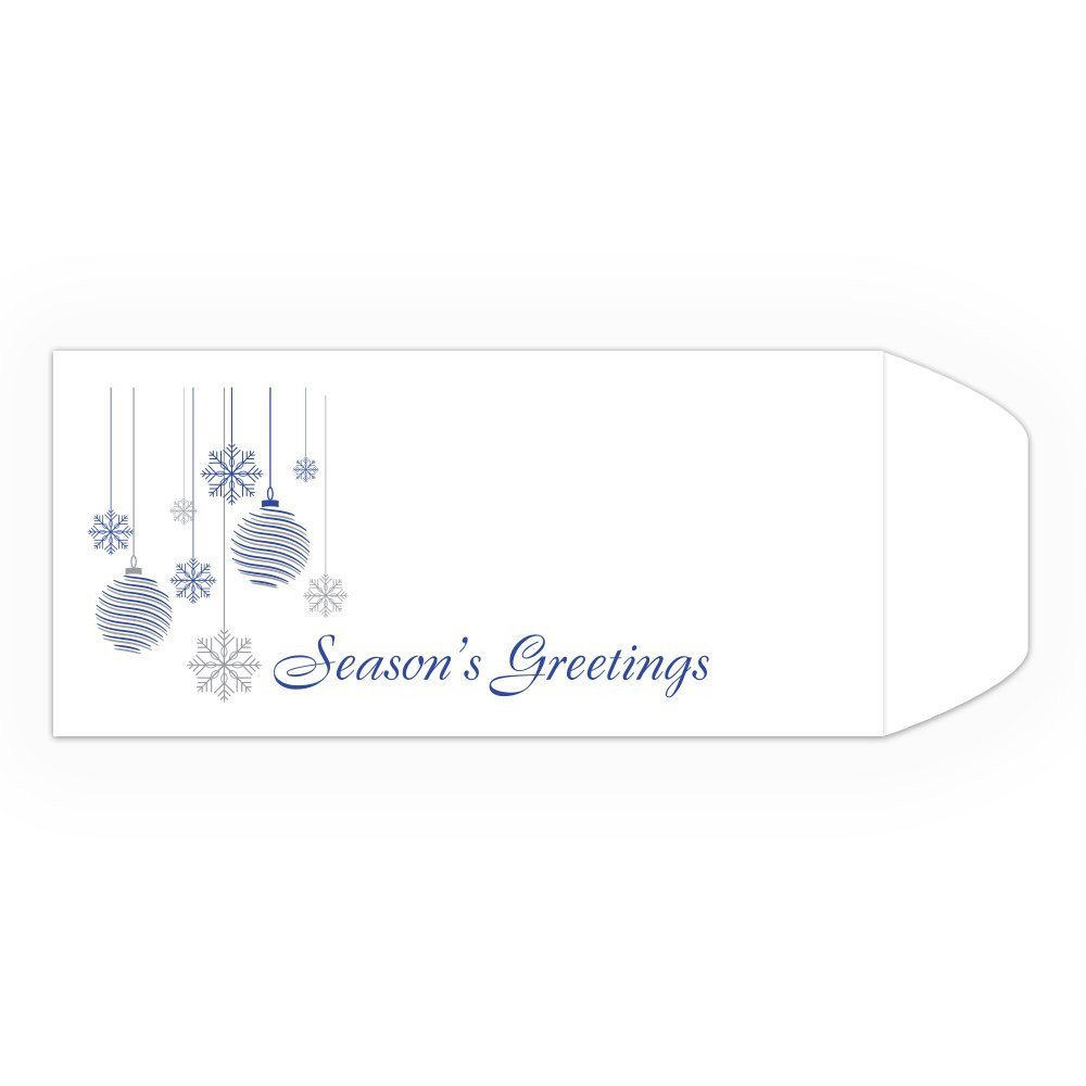 2 Color Pre-Designed Ornaments standard open cash envelopes for drive up bank tellers 