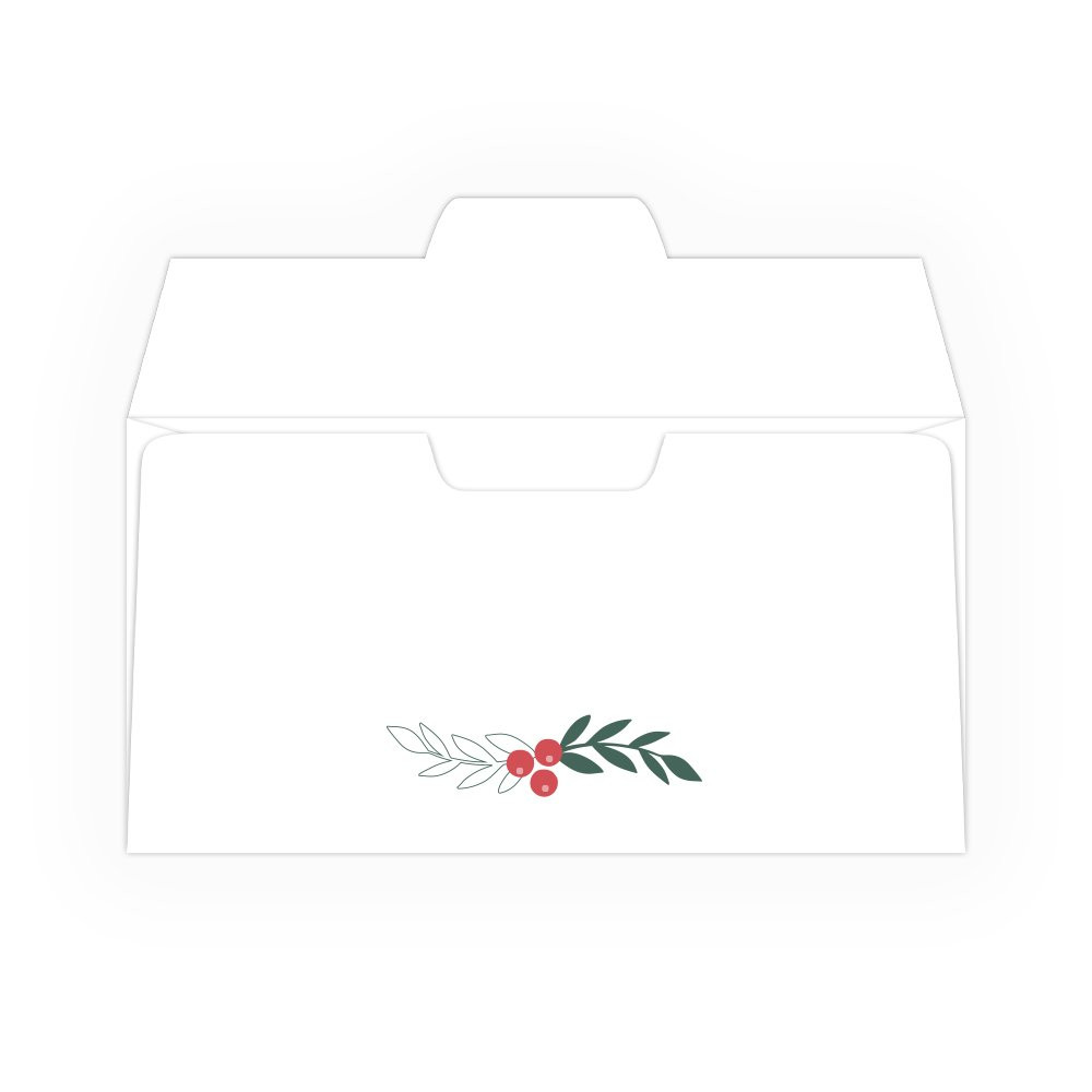 2 Color Pre-Designed Deck The Halls side open drive thru money envelopes 