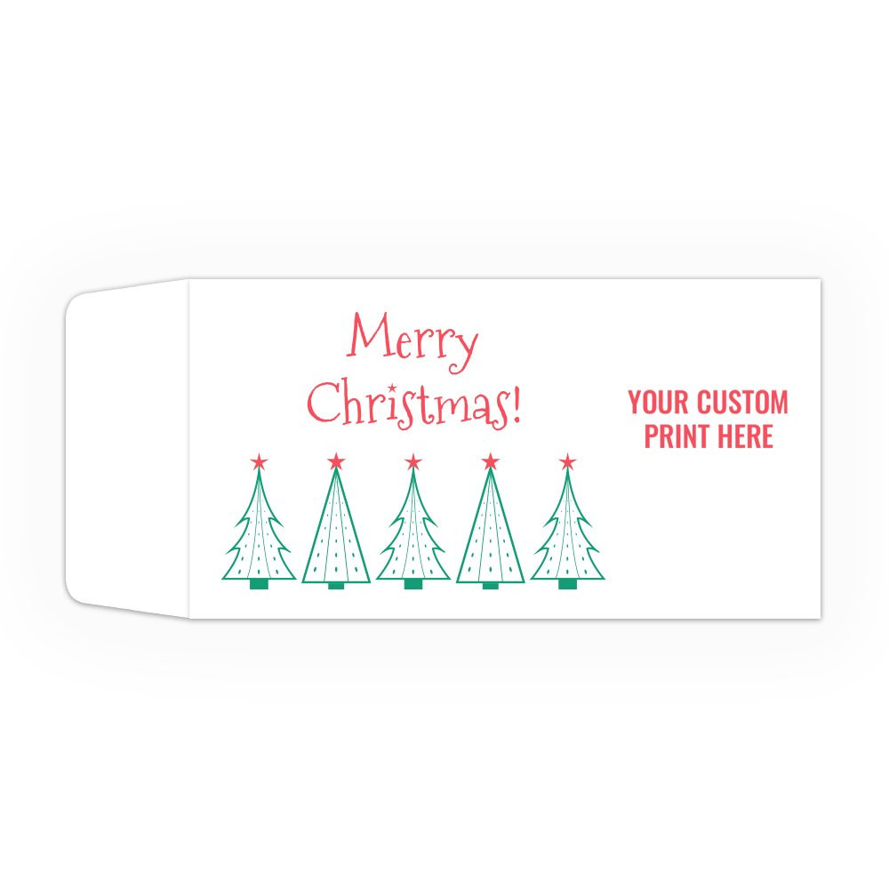 2 Color Pre-Designed coin style bank envelopes shown with imprint