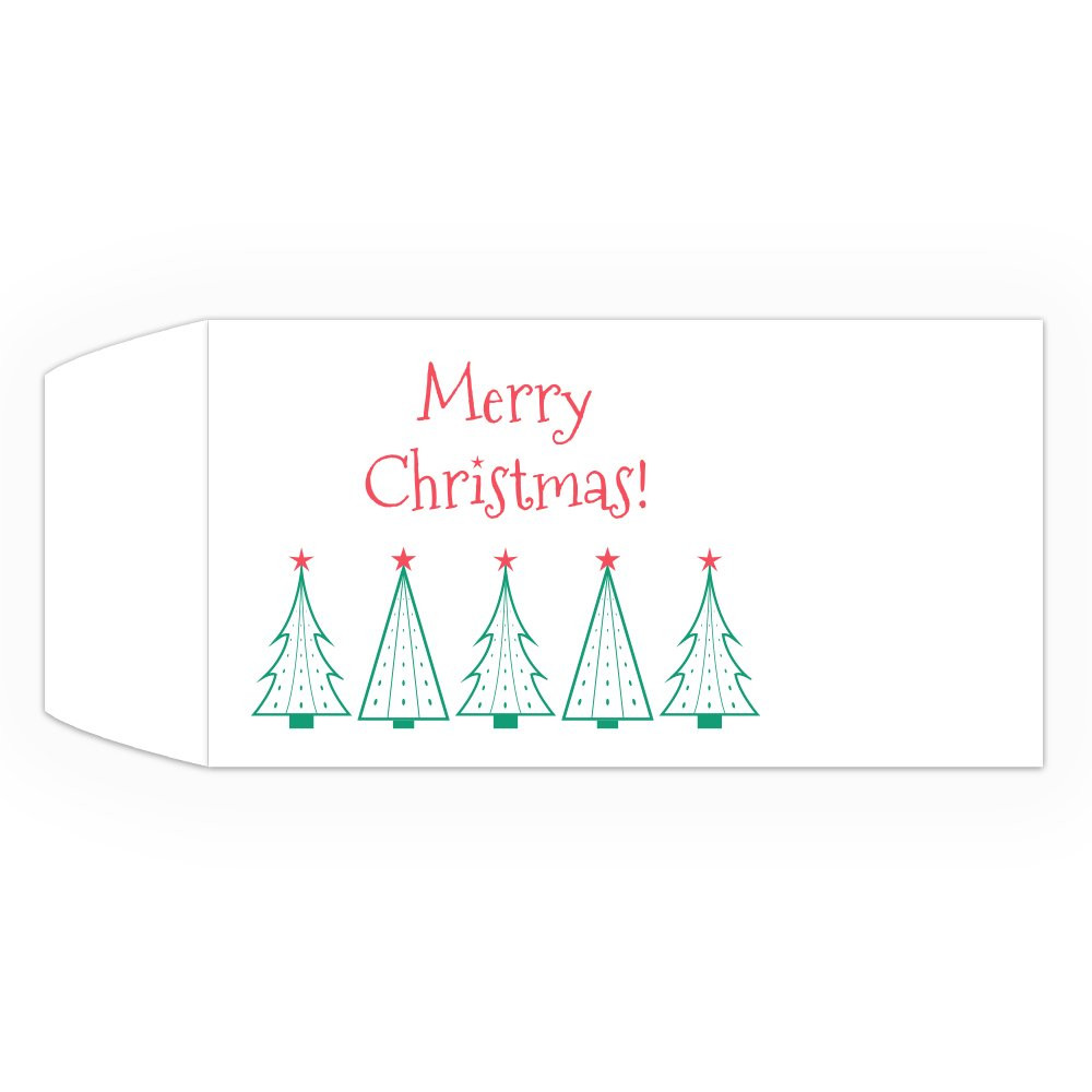 2 Color Pre-Designed wide open end bank envelopes for cash