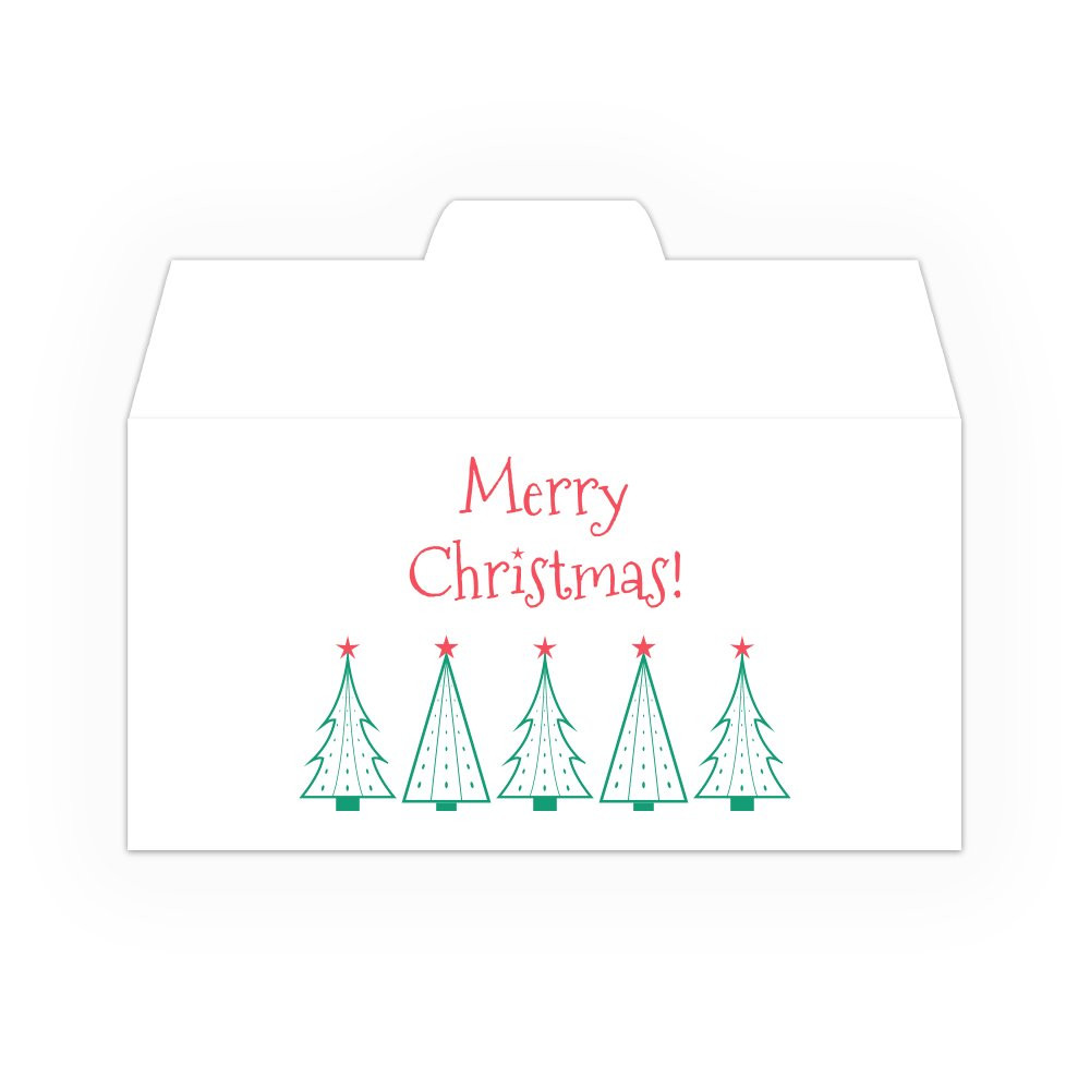 2 Color Pre-Designed side open drive thru money envelopes 