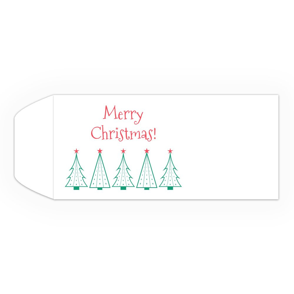 2 Color Pre-Designed Standard open Cash envelopes for drive up bank tellers 