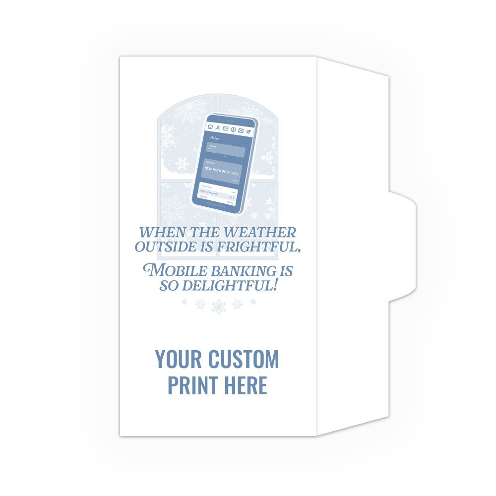 1 Color Pre-Designed Side open Drive thru money envelopes shown with 1 Color Imprint