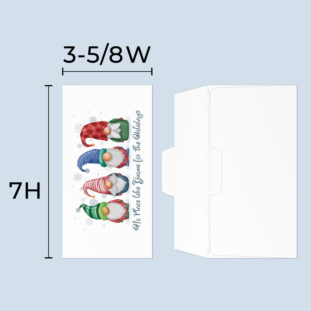 Drive up envelope size chart: 3-5/8 inch wide and 7 inch high; open side cash envelope