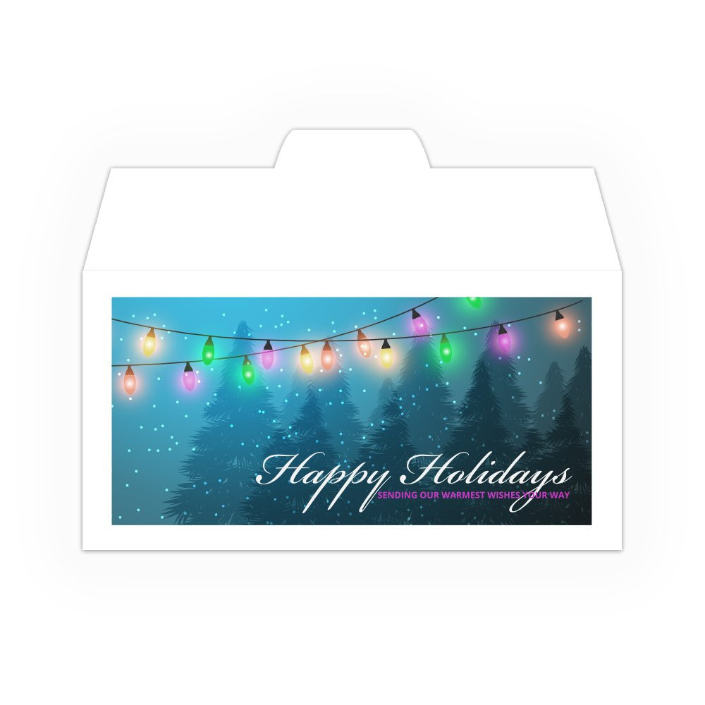 Full Color Pre-Designed Drive Up Envelope - Happy Holidays 