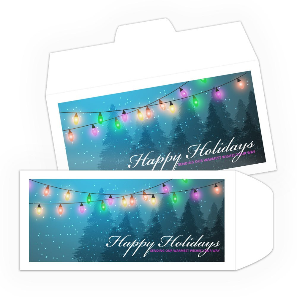 Full Color Pre-Designed Drive Up Envelope - Happy Holidays 