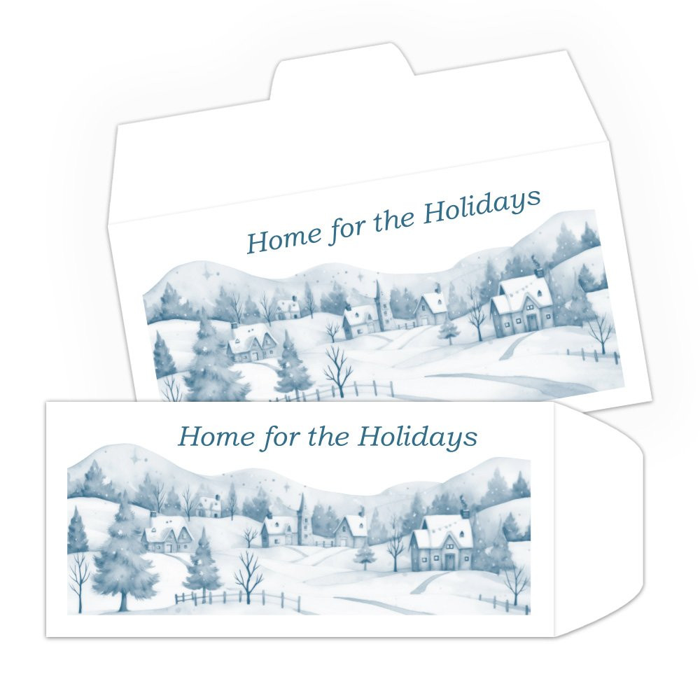 Home for the Holidays DUE - 1 Color Pre-Designed Drive Up Envelope