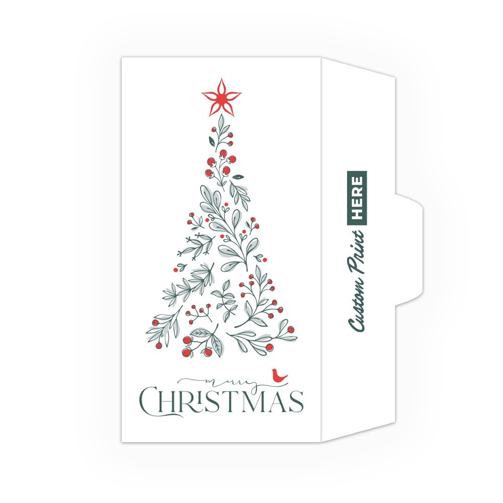 Merry Greenery - 2 Color Pre-Designed Drive Up Envelope - right open