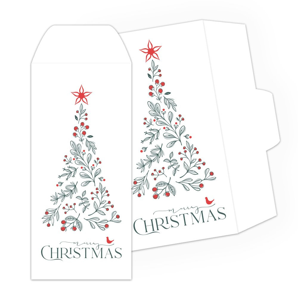 Merry Greenery - 2 Color Pre-Designed Drive Up Envelope
