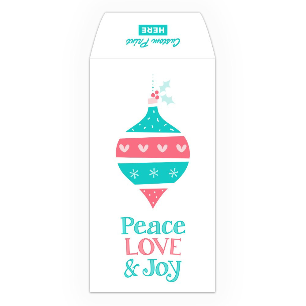 Peace Love Joy - 2 Color Pre-Designed Drive Up Envelope - wide