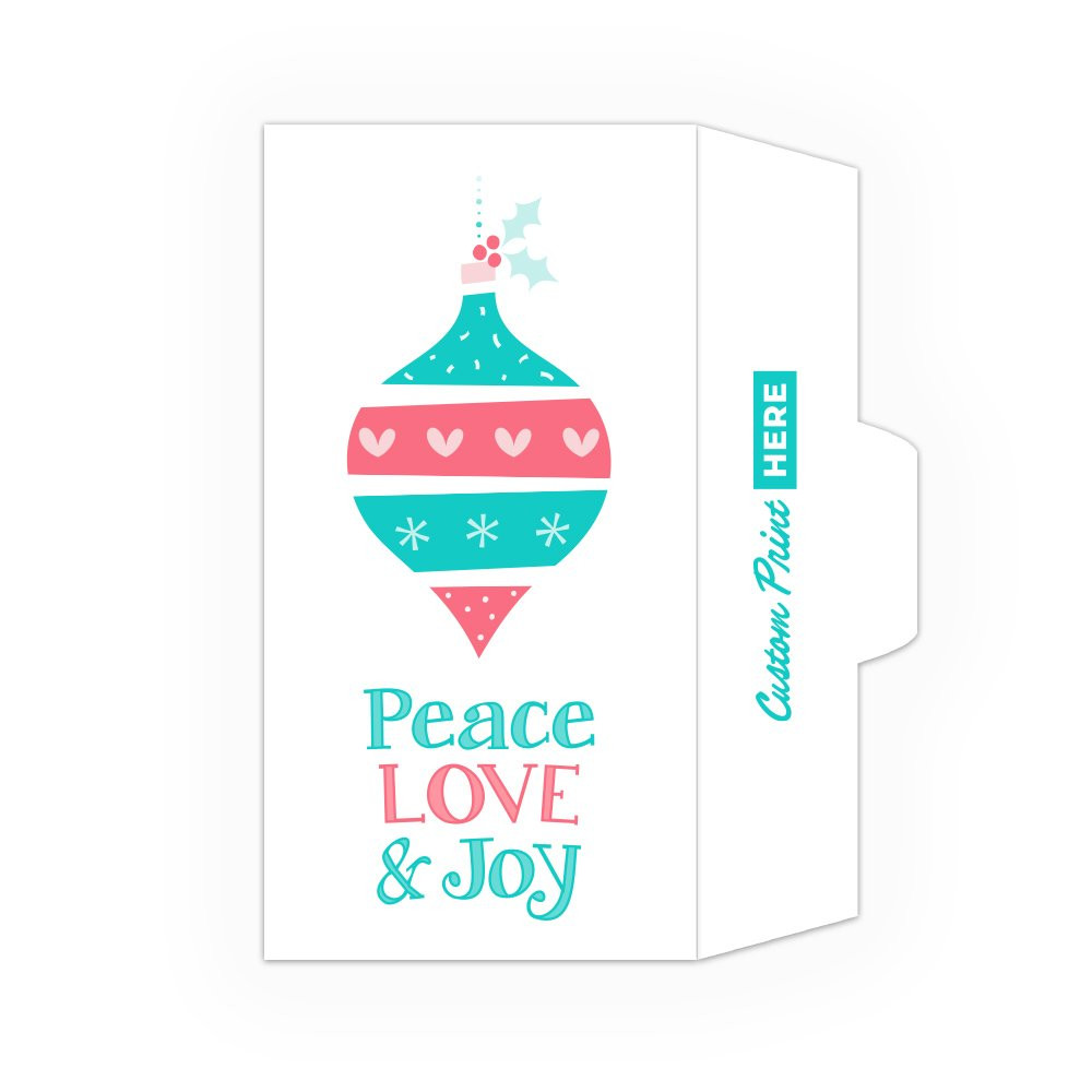 Peace Love Joy - 2 Color Pre-Designed Drive Up Envelope - right open