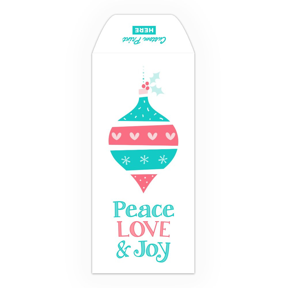 Peace Love Joy - 2 Color Pre-Designed Drive Up Envelope - narrow