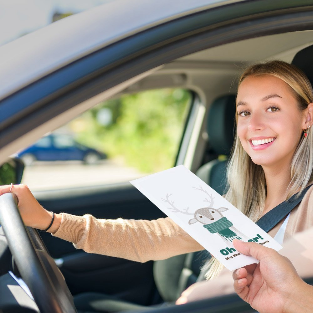 Season to Save - 2 Color Pre-Designed Drive Up Envelope - in use