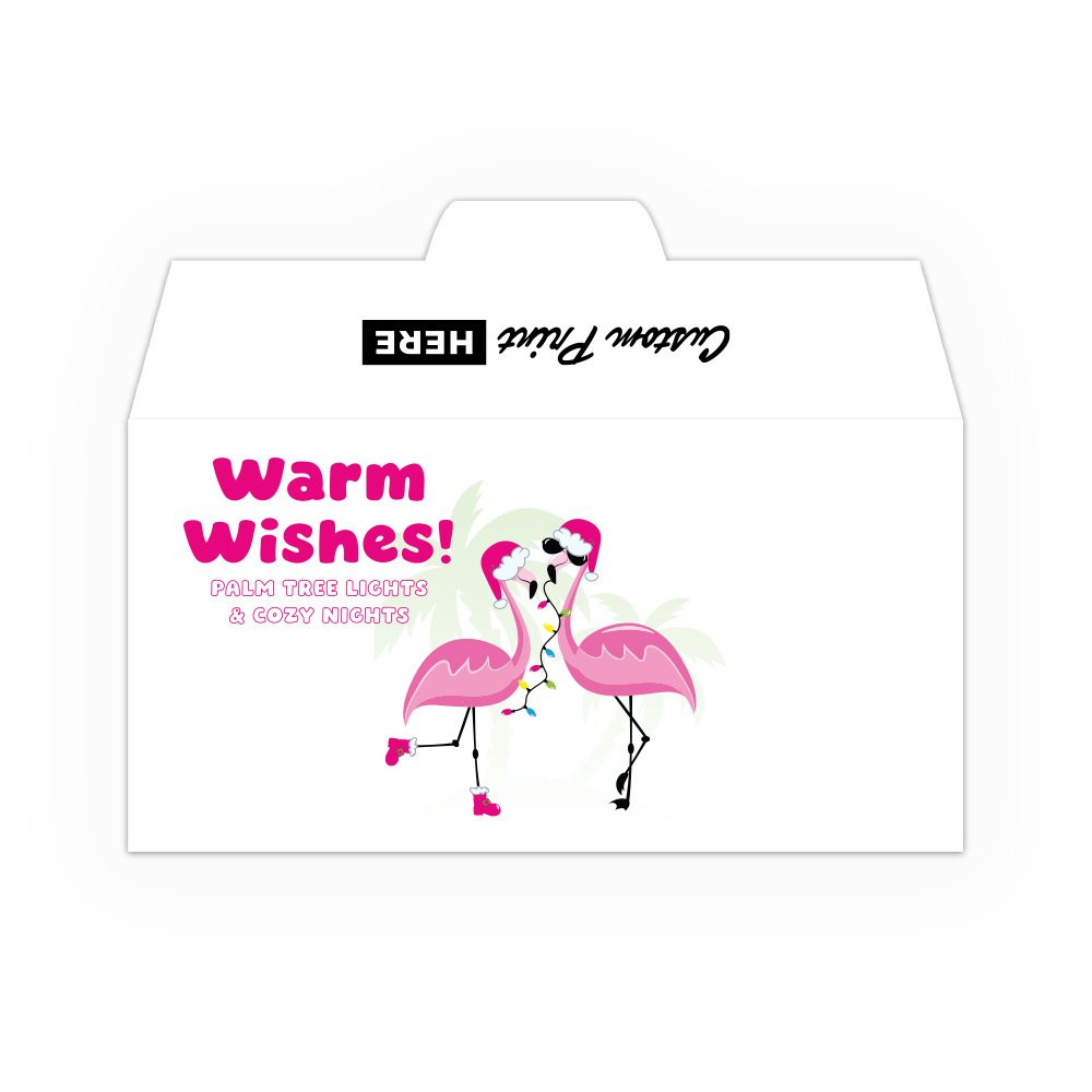 Palm Tree Lights - Open Side: Custom Imprint - Full Color Pre-Designed Drive Up Envelope