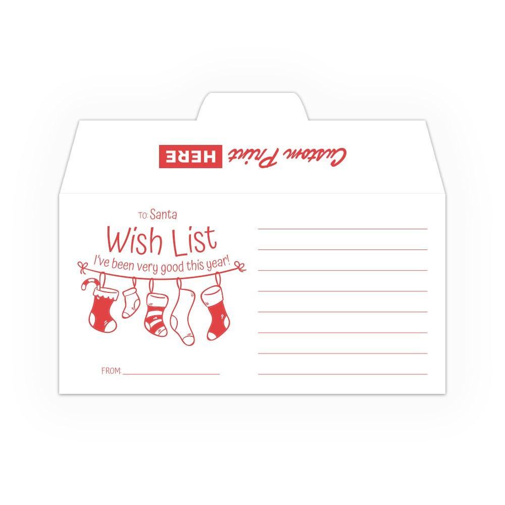Drive Up Envelope - Christmas Wish List - 1-Color Design options