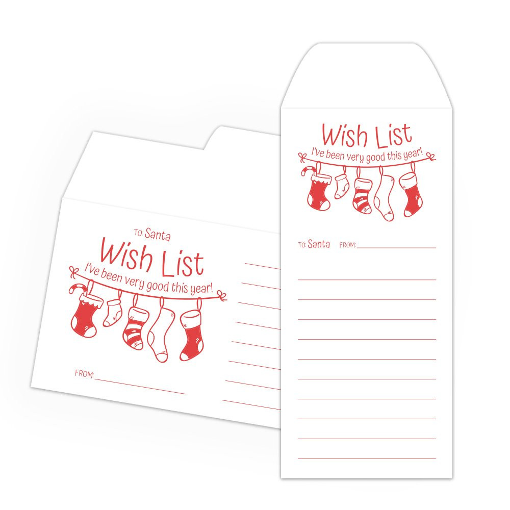 Drive Up Envelope - Christmas Wish List - 1-Color Design hero