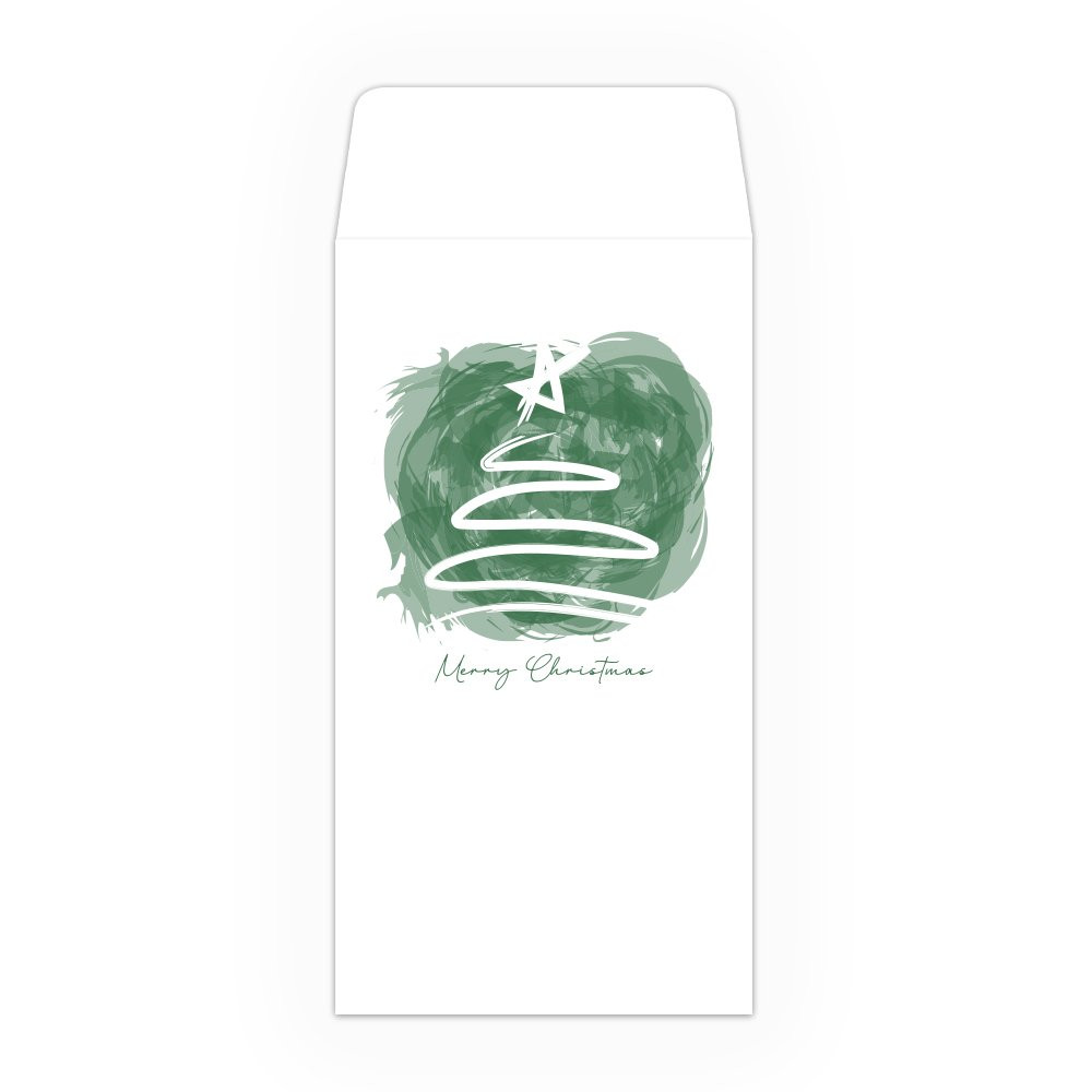  Drive Up Envelope - Merry Christmas Brushstroke - 1-Color Design options