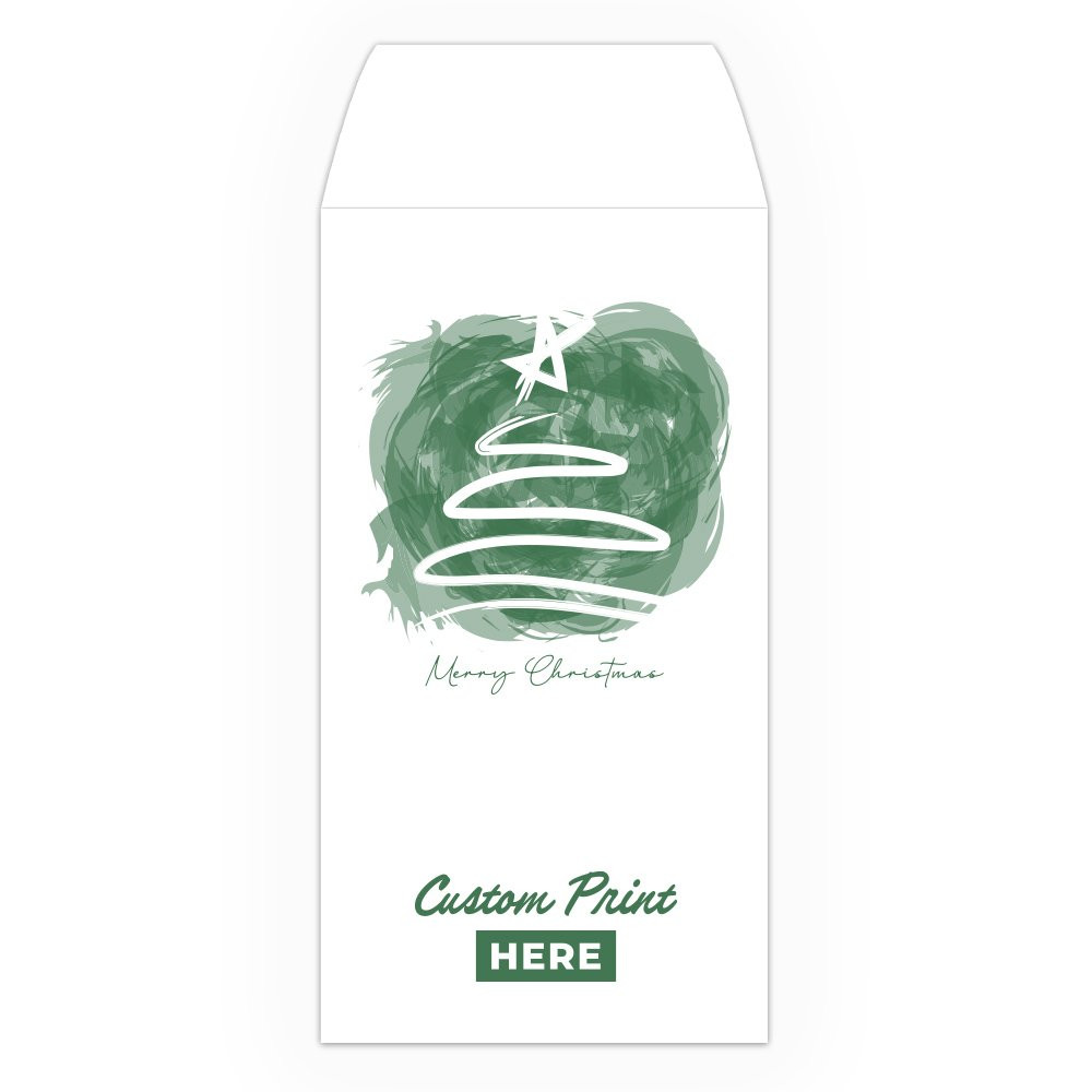  Drive Up Envelope - Merry Christmas Brushstroke - 1-Color Design options