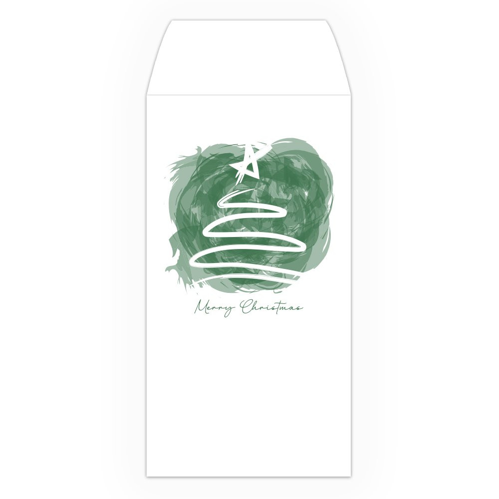  Drive Up Envelope - Merry Christmas Brushstroke - 1-Color Design options
