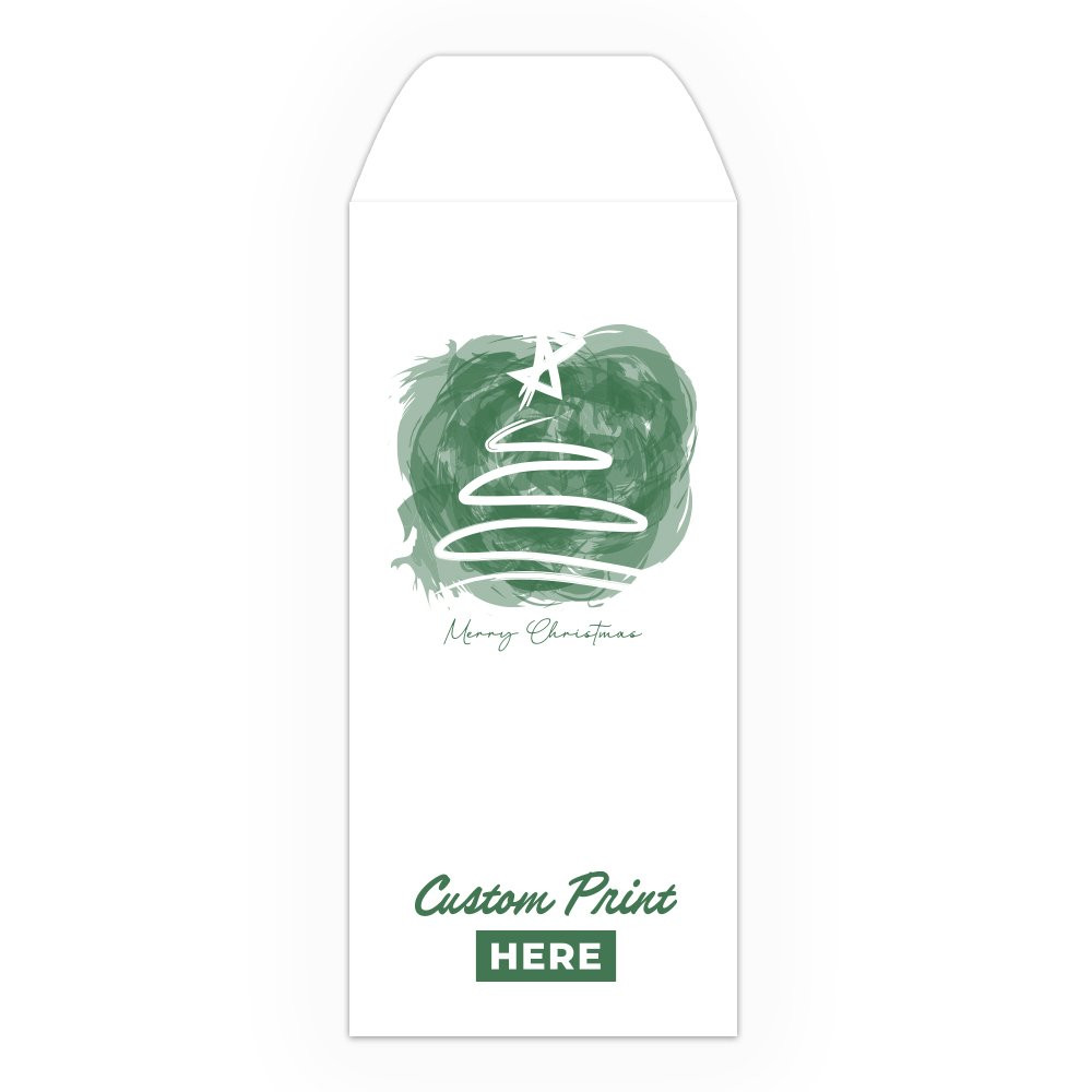  Drive Up Envelope - Merry Christmas Brushstroke - 1-Color Design options