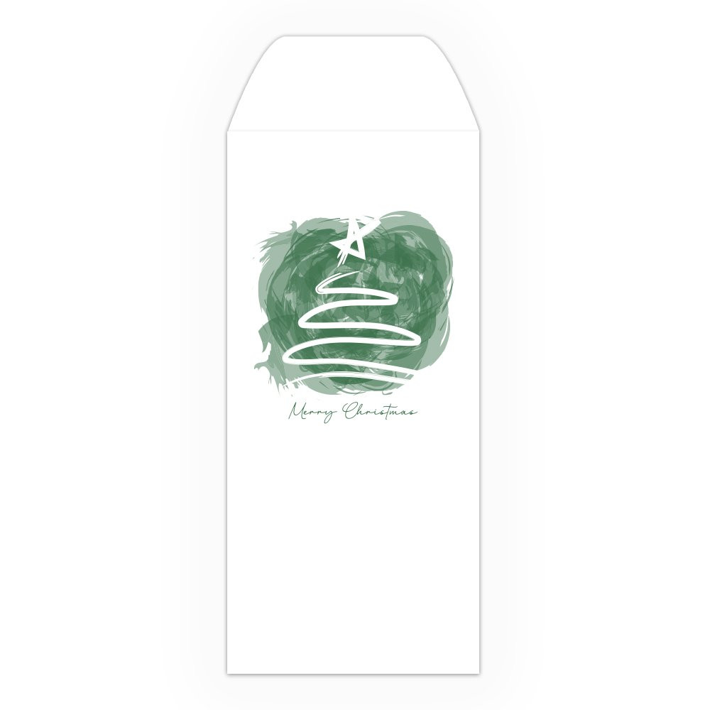  Drive Up Envelope - Merry Christmas Brushstroke - 1-Color Design options