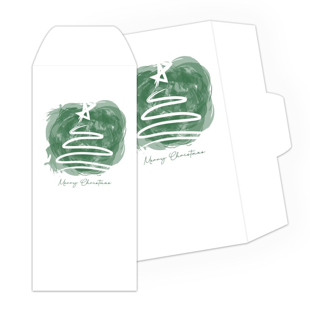  Drive Up Envelope - Merry Christmas Brushstroke - 1-Color Design hero