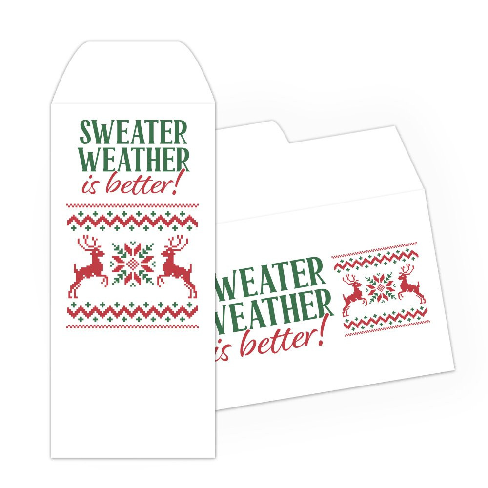 Drive Up Envelope - Sweater Weather is Better - 2-Color Design hero