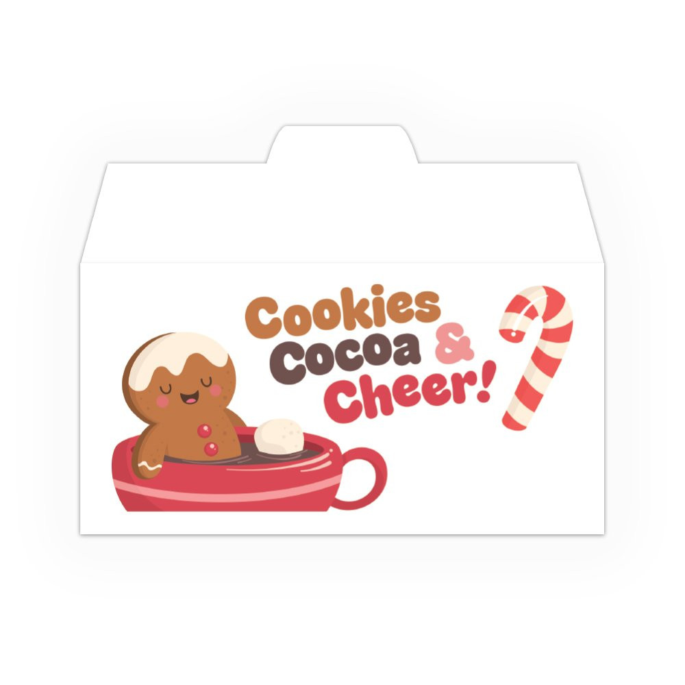 Drive Up Envelope - Cookies, Cocoa and Cheer - Full Color Design options