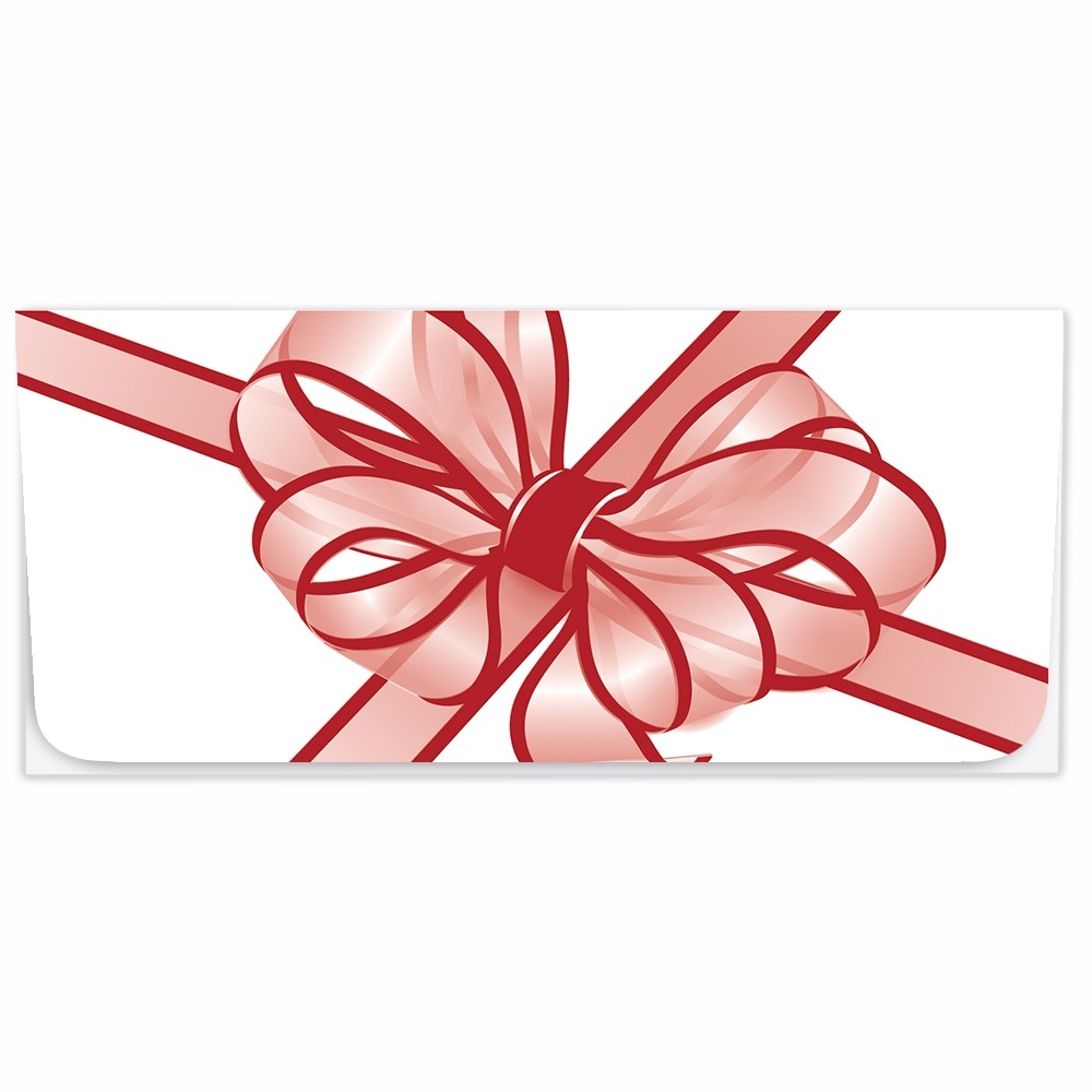  Red Tulle Bow - Holiday Currency Envelopes 