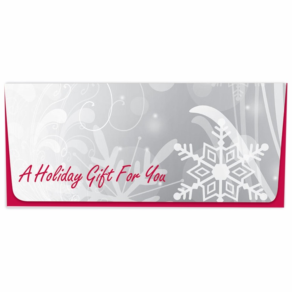 A Holiday Gift For You - Snowflakes - Holiday Currency Envelopes - 250 inners/250 outers 