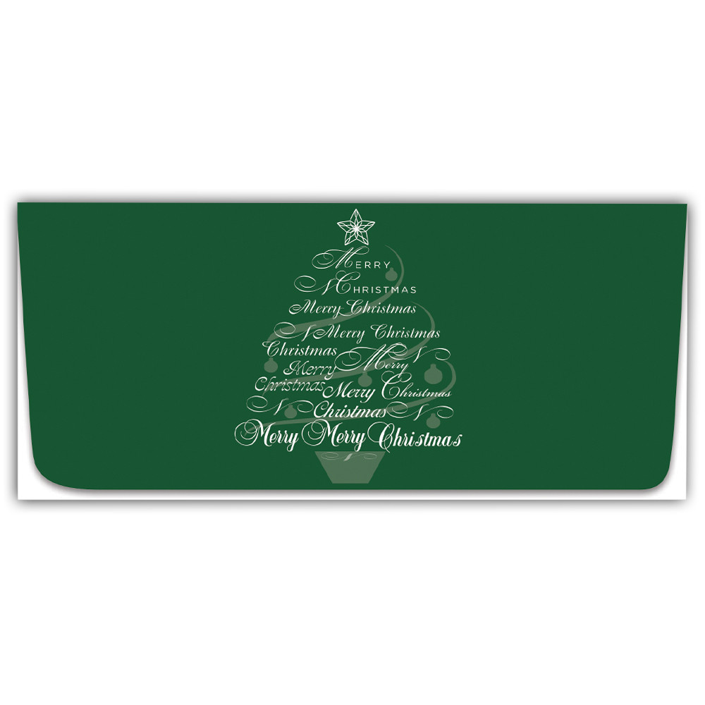 Holiday Currency Envelopes - Merry Christmas Tree