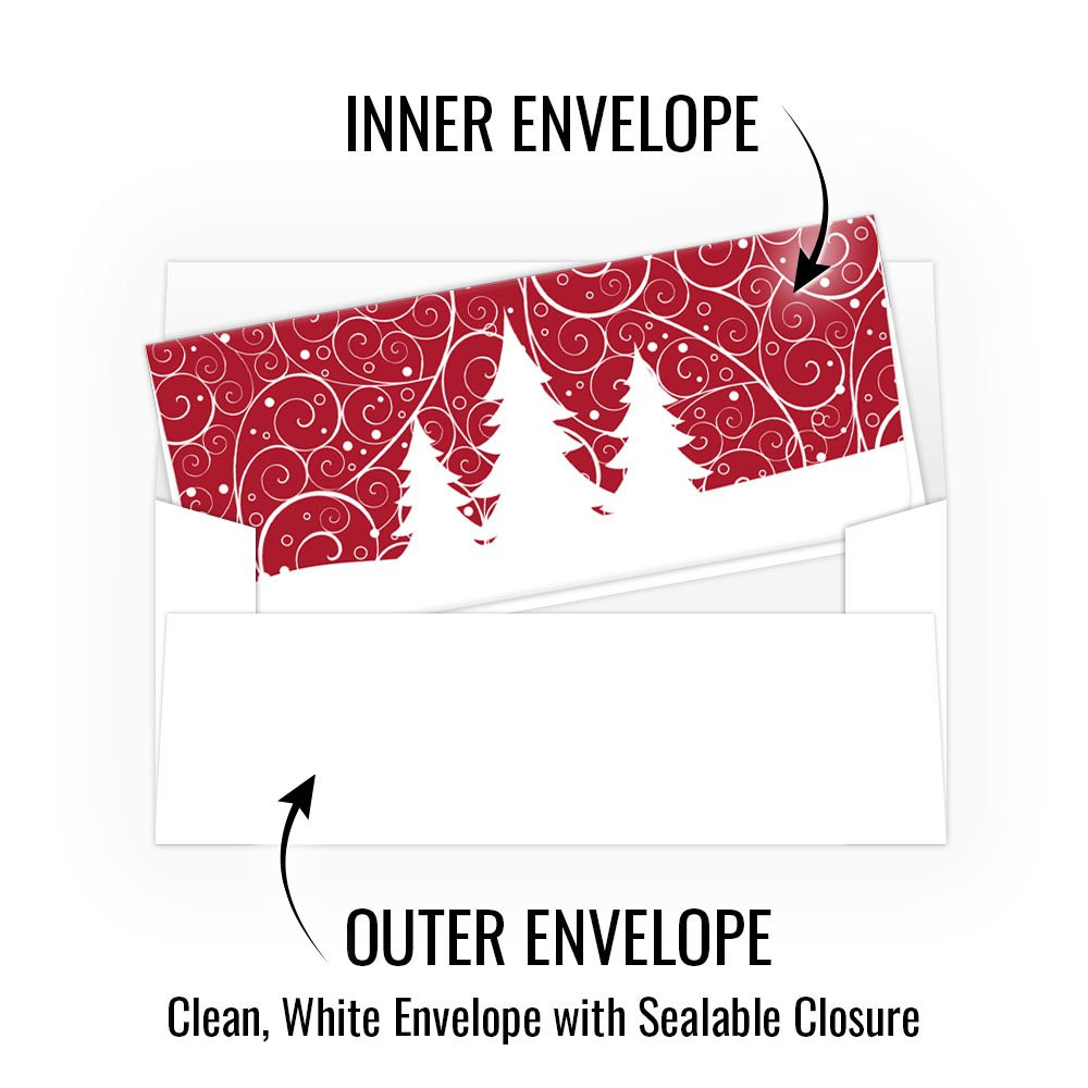 money Envelopes - Trees w/ Swirls - 250 inners/250 outers