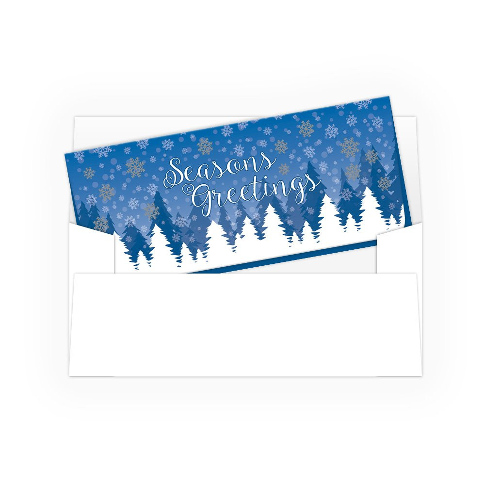  Currency Envelopes - Seasons Greetings - w/ Metallic Ink - 250 inners/250 outers