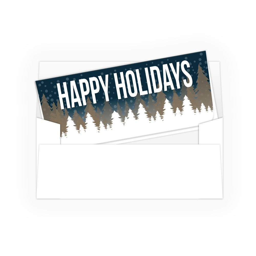 money Envelopes - Happy Holidays w/ Metallic Ink - 250 inners/250 outers