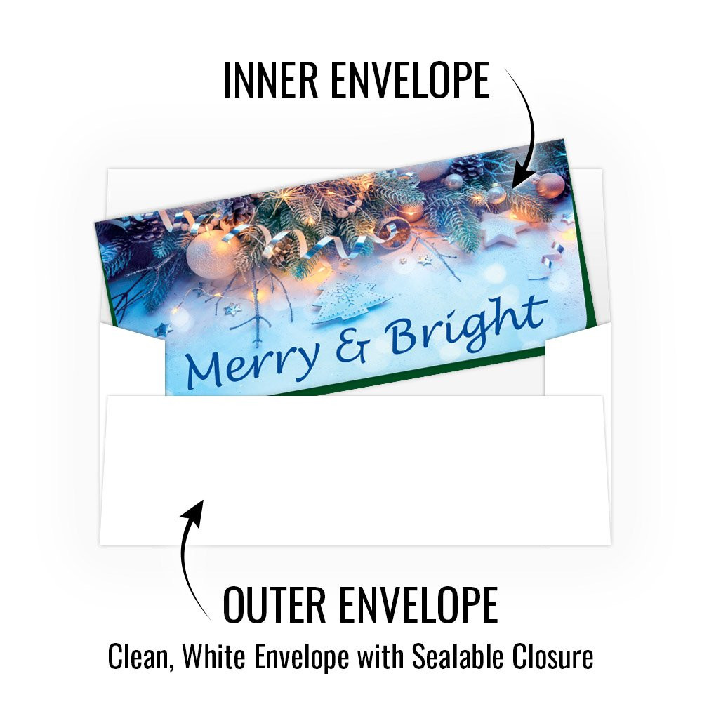 Money Envelopes - Merry & Bright - 250 inners/250 outers
