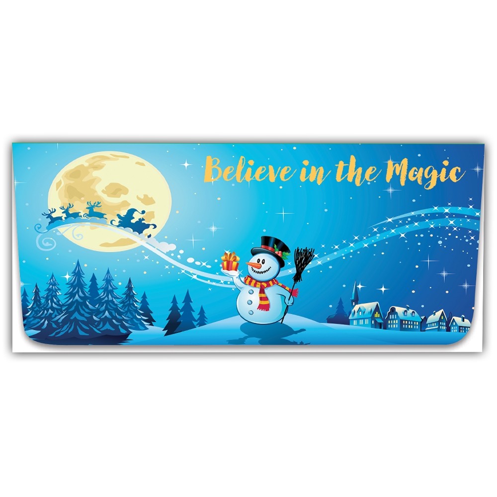 Holiday Currency Envelopes - Believe in the Magic - Snowman - 250 inners/250 outers