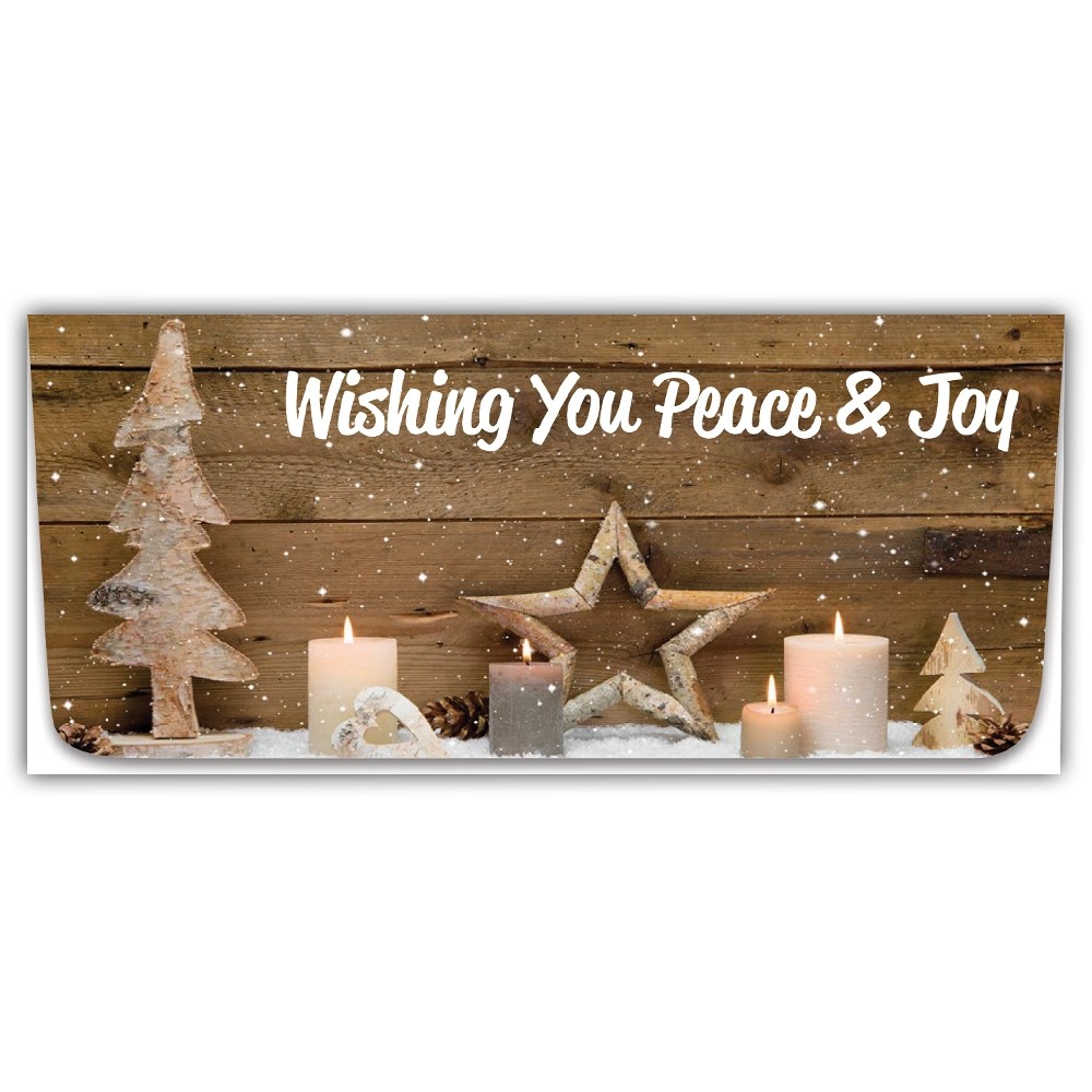 Holiday Currency Envelopes - Wishing You Peace & Joy - 250 inners/250 outers
