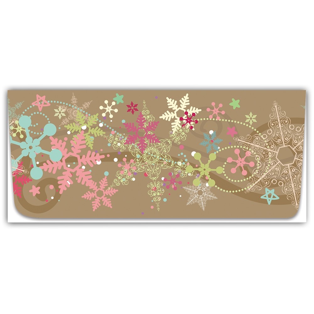 Holiday Currency Envelopes - Snowflakes - 250 inners/250 outers