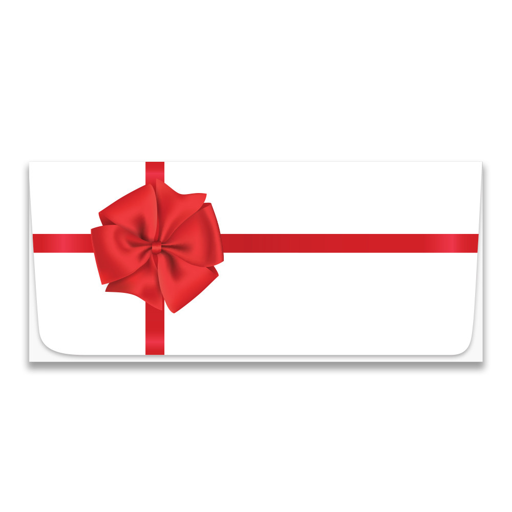 4 Color Holiday Currency Gift Envelope - Red Bow