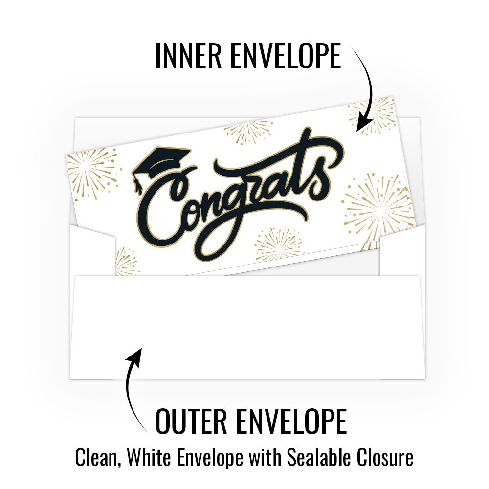 Currency Gift Envelope - Congrats Grad - Ready-to-Ship inner and outer