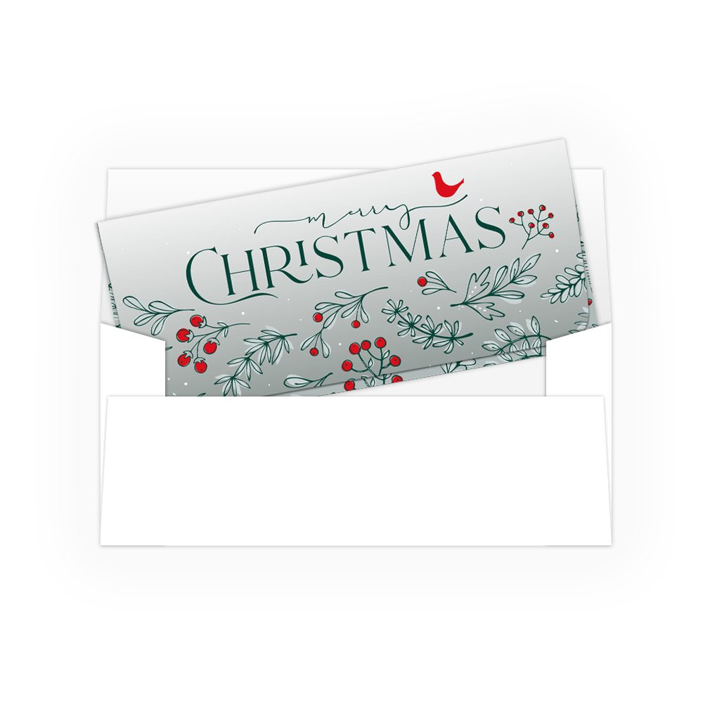 Currency Gift Envelope - Merry Greenery - Ready-to-Ship hero