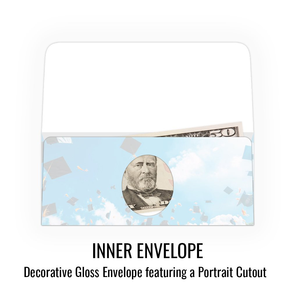 Currency Gift Envelope - Con-grad-ulations - Full Color Design - Ready-to-Ship inner