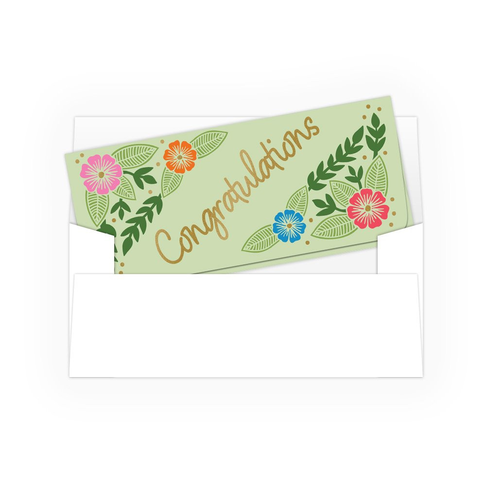Currency Gift Envelope - Floral All Occasion - Full Color Design - Ready-to-Ship hero