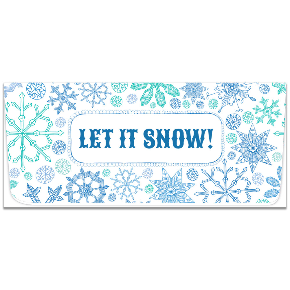 3 Color Holiday Currency Gift Envelope - Let It Snow! - w/ Metallic Ink