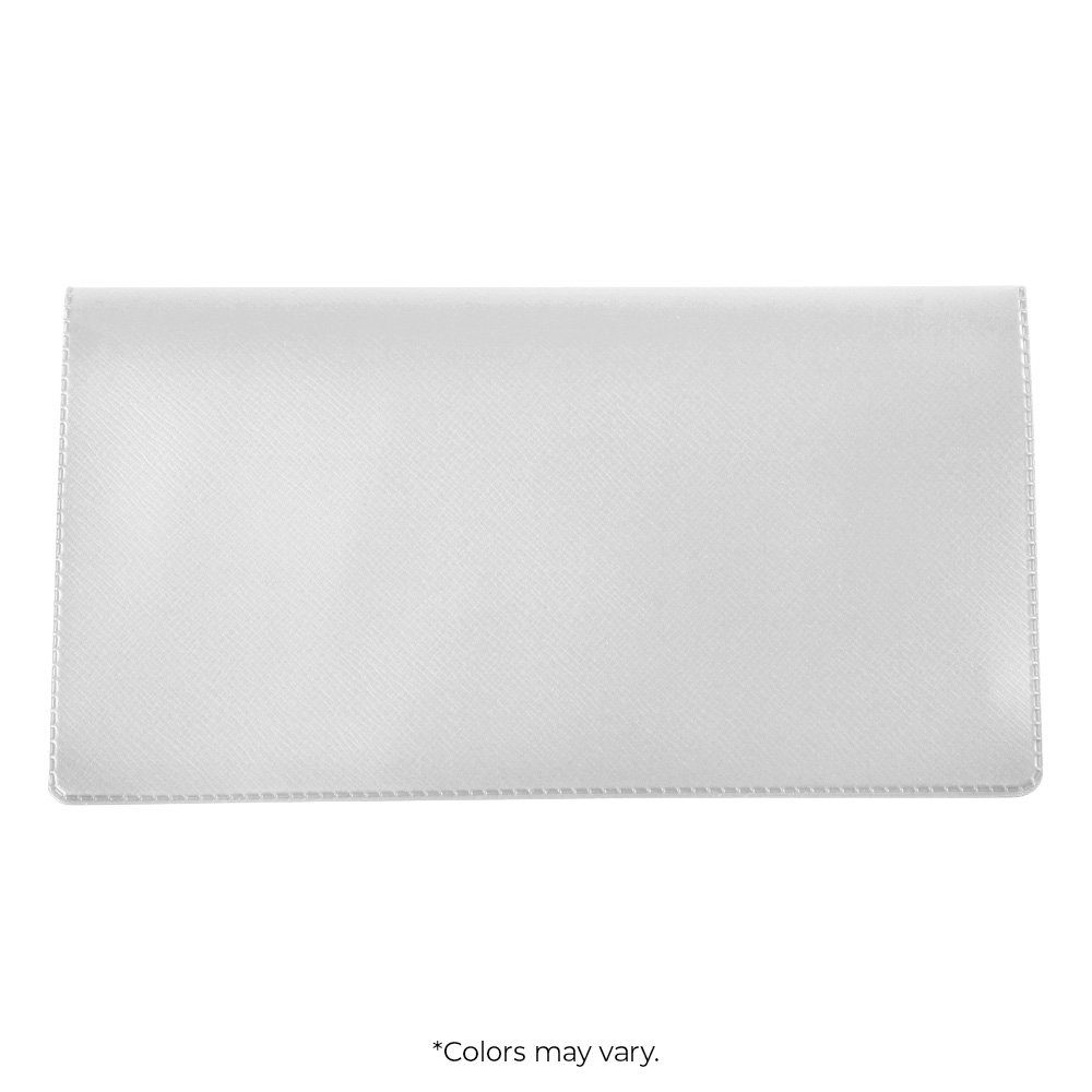 Standard vinyl checkbook cover - bright white 