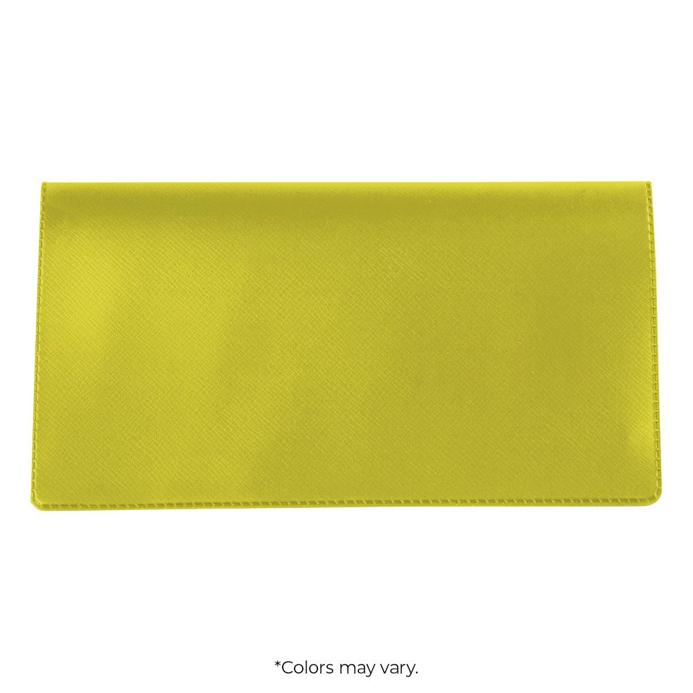 Standard vinyl checkbook cover - lemon yellow 